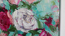 White Bouquet Study, 12"x12"