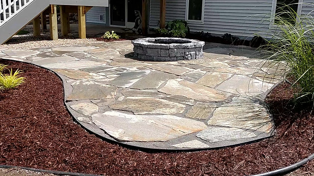 Beautiful Flagstone Patio and Fire Pit