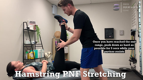 Hamstring PNF stretching
