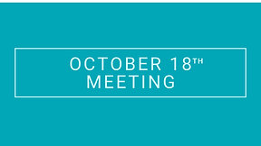 October 18th Meeting