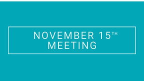 November 15th Meeting