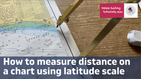 How to use the latitude scale to measure distance on a chart