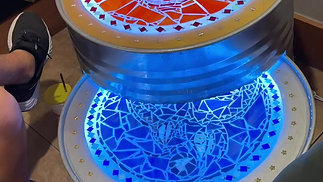 Sun And Moon Mosaic Lighted Tables