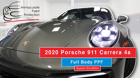 2020 Porsche 911 Carrera 4s | Full Body Paint Protection Film (PPF) | Gyeon Duraflex | Installed by Immaculate Paint Protection