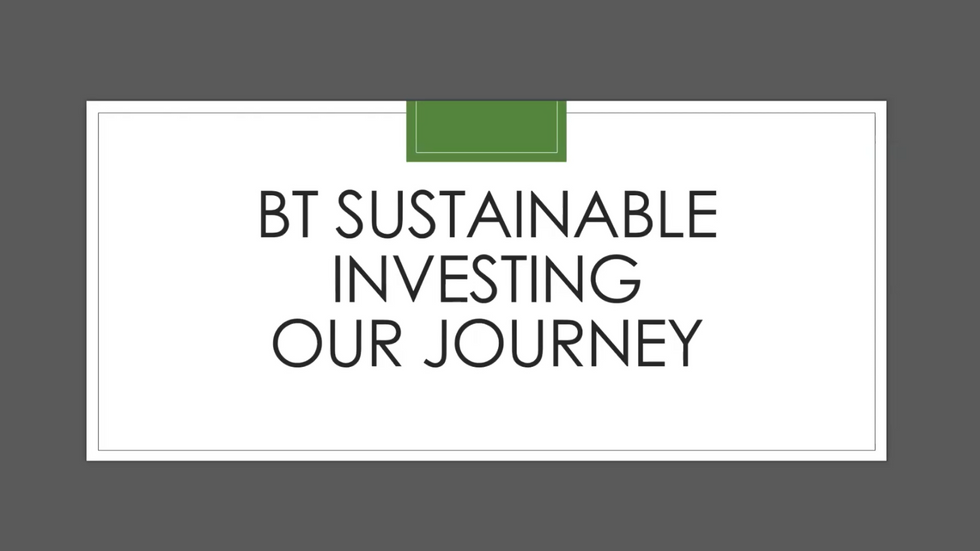Bay Trust's Sustainable Investment Jouney