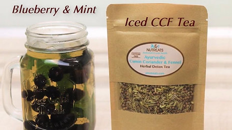 Iced CCF Tea with Blueberry & Mint