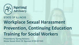 Sexual Harassment Prevention training for Social Workers and Staff