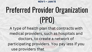 ACA - Definition - Preferred Provider Organization (PPO)
