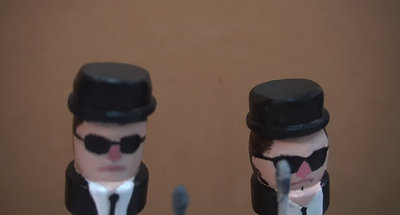a tribute puppet show to " Blues Brothers"