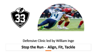Stop the run - align, fit, tackle