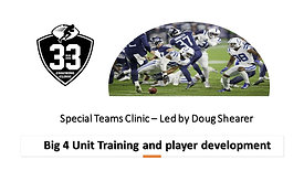 Special Teams - Big 4 Unit Training