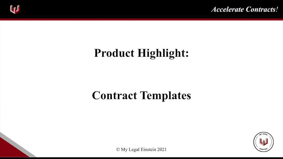 Product Highlight 7 - Contract Templates