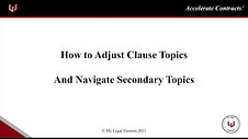 A13 How to Adjust Clause Topics and Navigate Secondary Topics