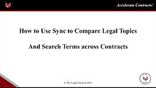 A07 How to Use Sync to Compare Legal Topics