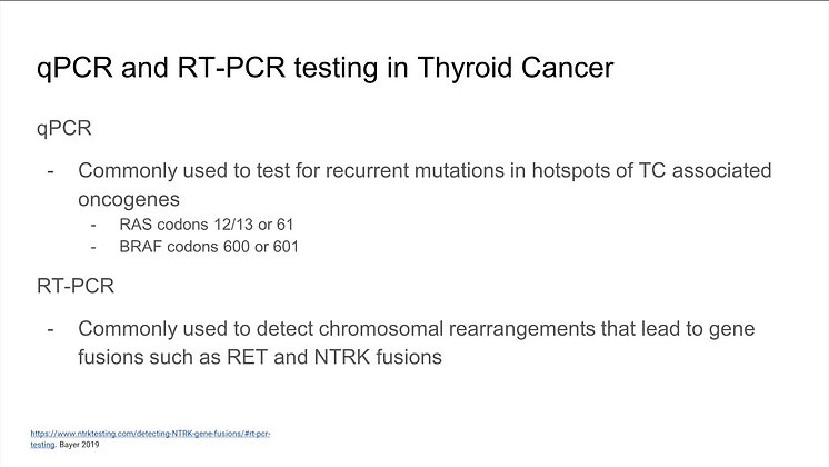 Molecular Testing in Thyroid Cancer: Emerging Biomarkers RET and NTRK