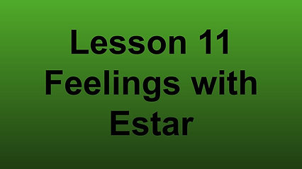 Beginner E- Lesson 11- Feelings using Estar