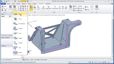 Unfolding Sheet Metal Parts with ANSYS SpaceClaim