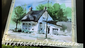#100 Going Outside (Watercolor Landscape Tutorial)