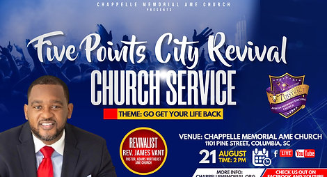 Five Points City Revival Church Service - Sunday, August 21, 2022 at 2 PM