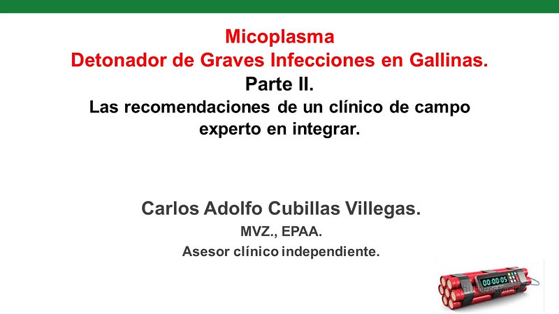 MICOPLASMA EN AVES - DR. CARLOS CUBILLAS PARTE 2