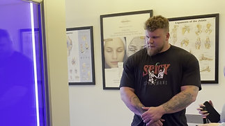 The World's Strongest Man, Tom Stoltman visits for Full Body Cryotherapy 01/07/21