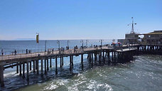 Drone footage of Hermosa Beach Pier