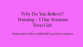Teen Girl - 1 Day Seminar