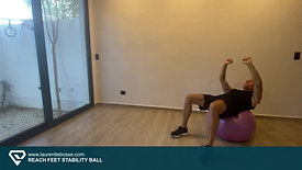 Reach Feet on Stability Ball