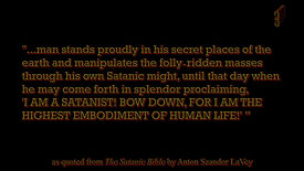 Anton Lavey - Satanic Bible Quote