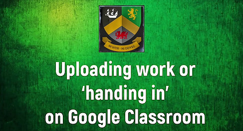 Uploading work on Google Classroom