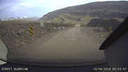 Driving down Öxi mountain road