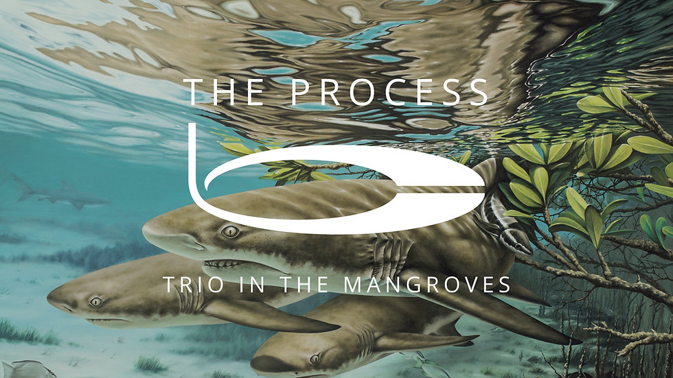 Trio in the Mangroves – Painting Process