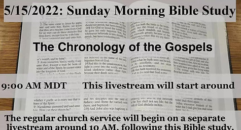 5/15: Sunday Morning Bible Study