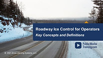 Ice Control - Key Concepts and Definitions