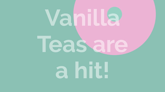 Vanilla Teas Are A Hit!