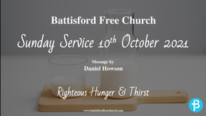 Sunday Service 10th October 2021