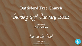 Sunday Service 23rd January 2022