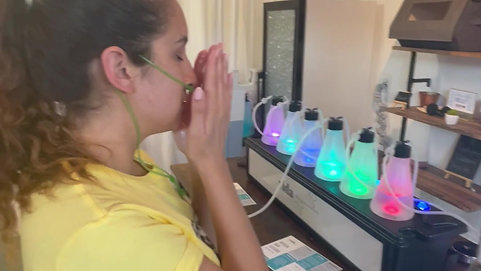 Inhaling Essential Oil and Pure Oxygen