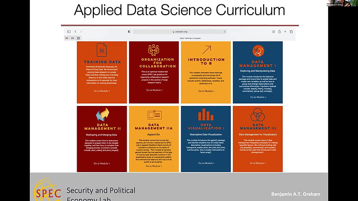 SPEC Data Science Curriculum