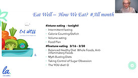 *Eat WELL Learning to Eat for Weight Loss & Life - Session 1