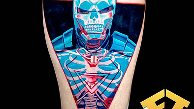 Iron Man 3D X-Ray Tattoo