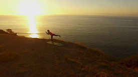 Steady Orbit of Yogi Practicing at Sunset