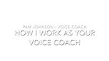 How I work as your voice coach 