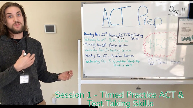 December 2021 ACT Prep Video! 