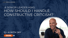 How should I handle constructive criticism?
