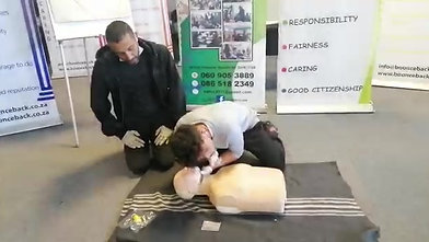 An Actual CPR demonstration done by a trainee, Chad Hendricks