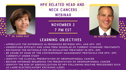 GOC-SCC Joint Webinar: HPV Related Head and Neck Cancers