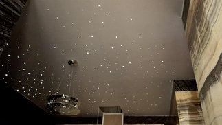 Stars on white ceiling