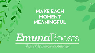 Make Each Moment Meaningful | EmunaBoosts with Shterna Ginsberg
