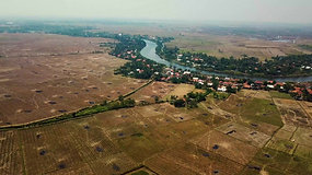 Aerial View Of An An Agricultural Land